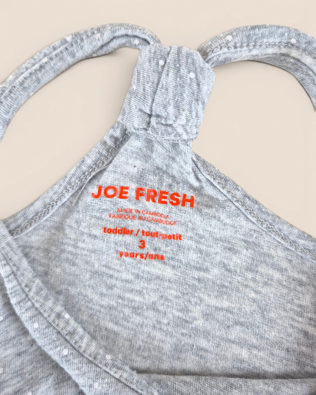 Pre-Loved Joe Fresh Grey Polka Dot Tank Top Girls 3Y | Betty’s Marketplace