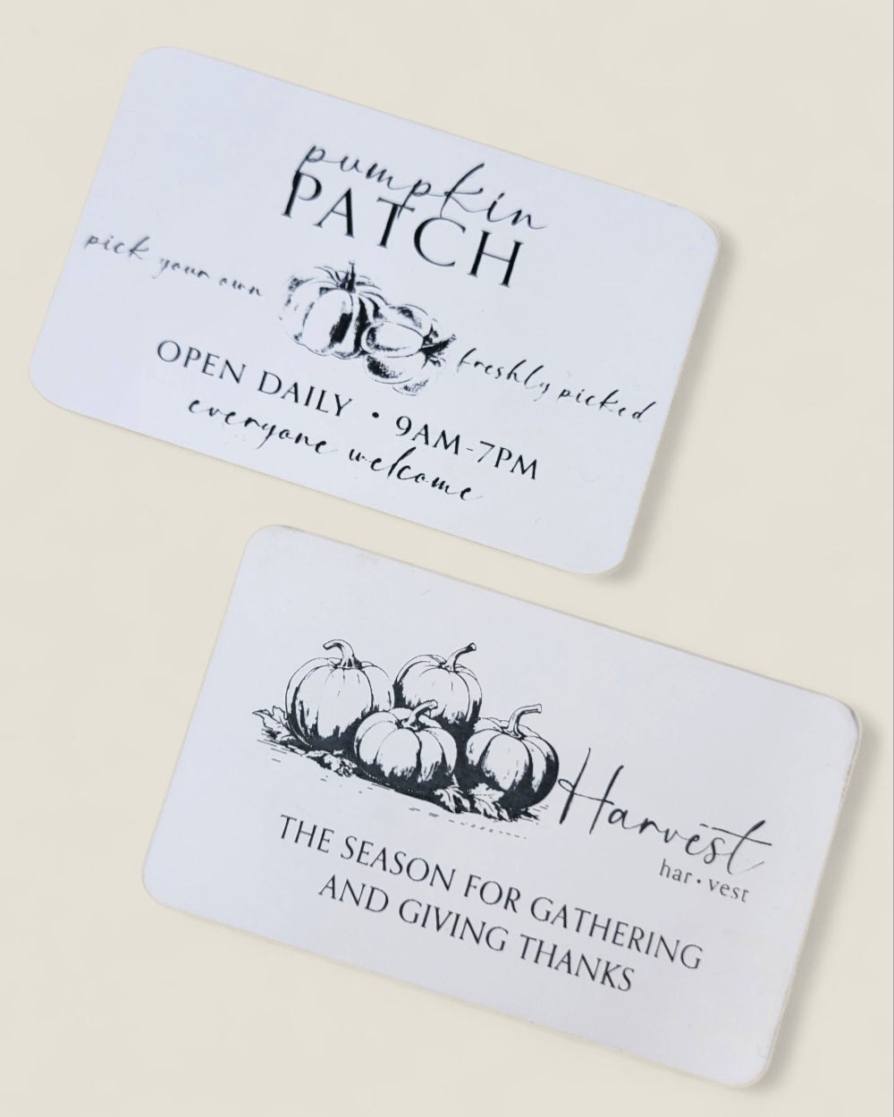 Rough Cut Dezigns, Fall Acrylic Engraved Magnets