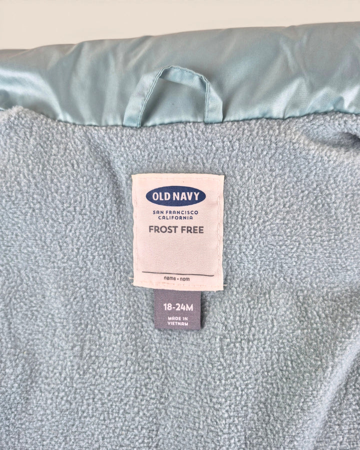 Pre-Loved Old Navy Mint Puffer Vest Girls 18-24M | Betty’s Marketplace