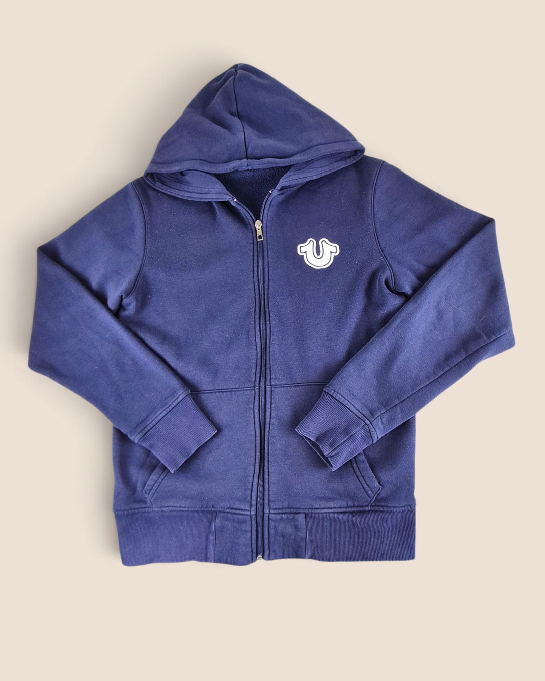 Pre-Loved True Religion Navy Zippered Hoodie Adult Small | Betty’s Marketplace