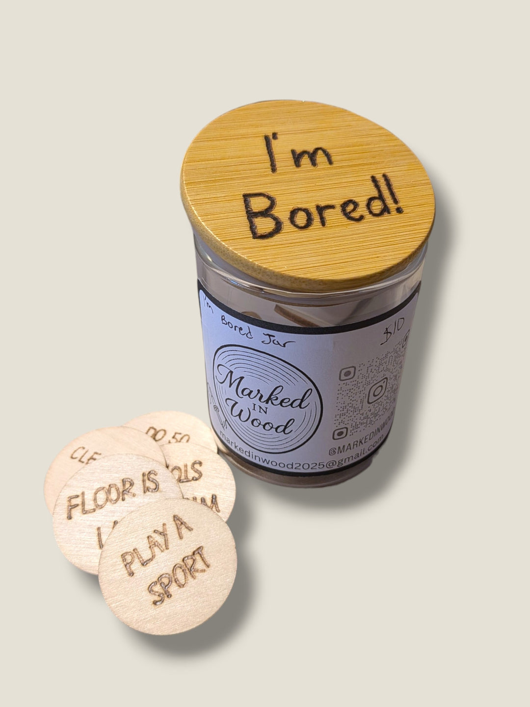 Marked In Wood, "I'm Bored" Activity Inspiration Jar