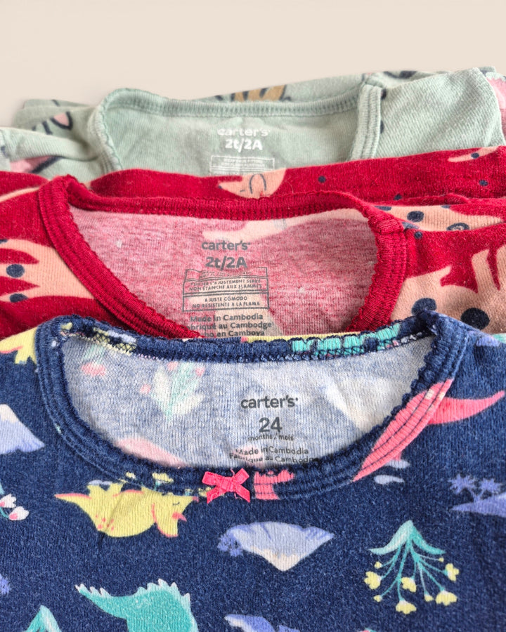 Pre-Loved Carter's Set Of 3 Pyjamas Girls 2Y | Betty’s Marketplace