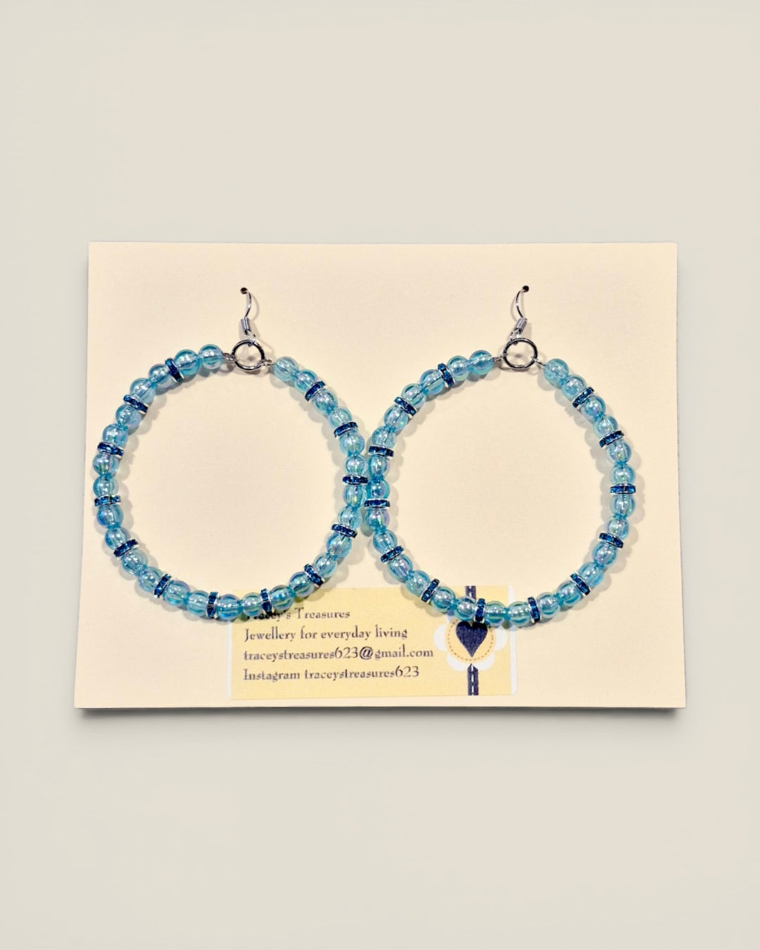 Tracey's Treasures, Beaded Hoop Earrings