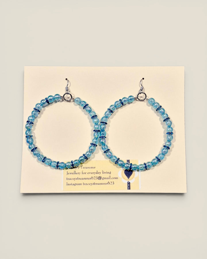 Tracey's Treasures, Beaded Hoop Earrings
