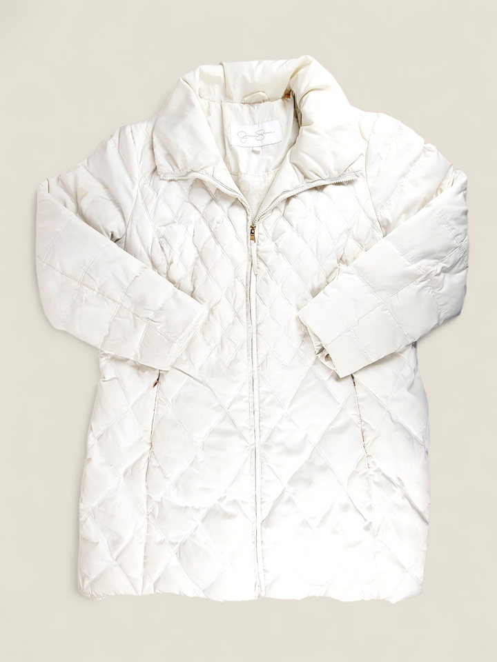 JESSICA SIMPSON WHITE DOWN COAT LADIES XL PRE-LOVED