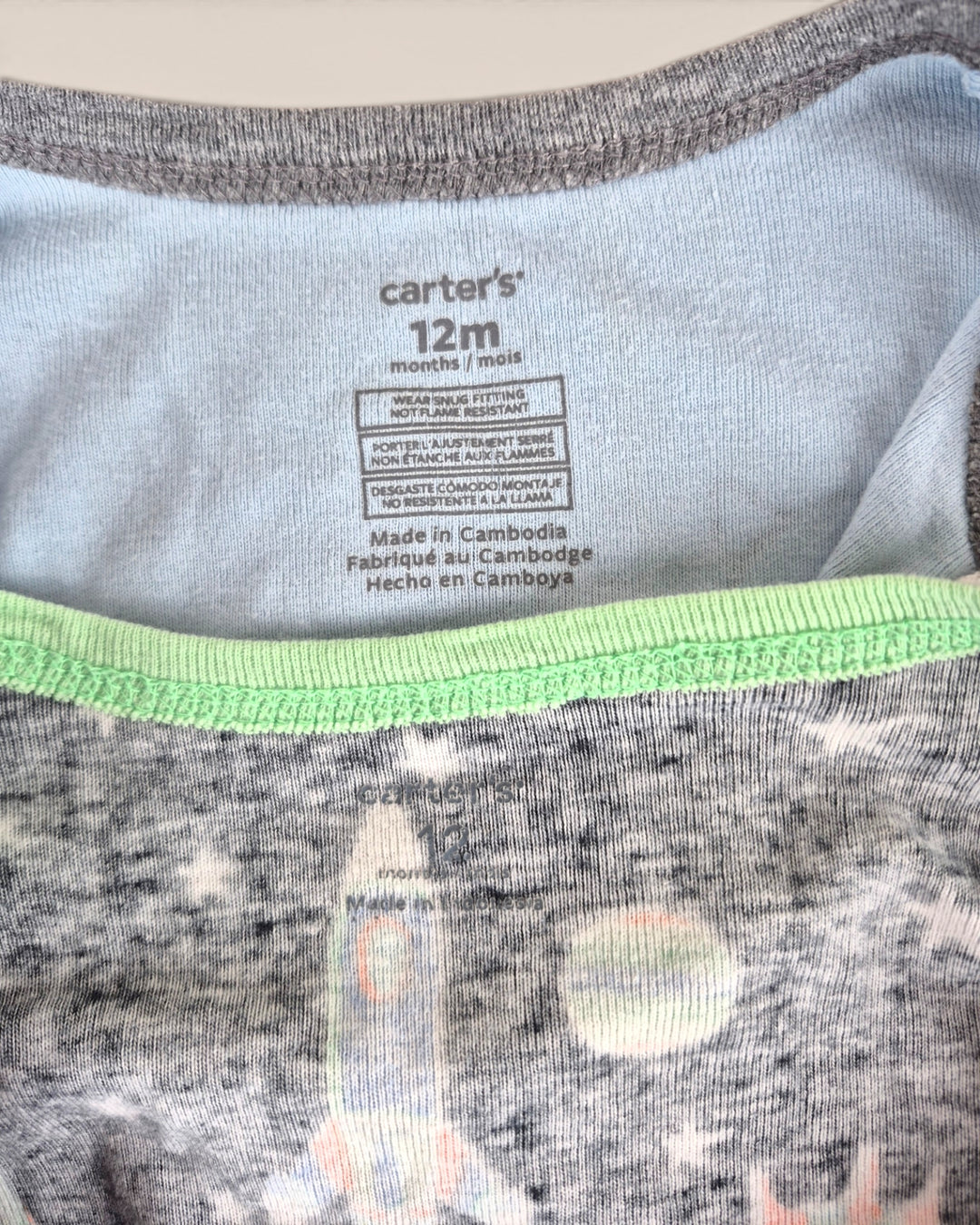 Pre-Loved Carter's Set Of 2 Space Footies 12M | Betty’s Marketplace