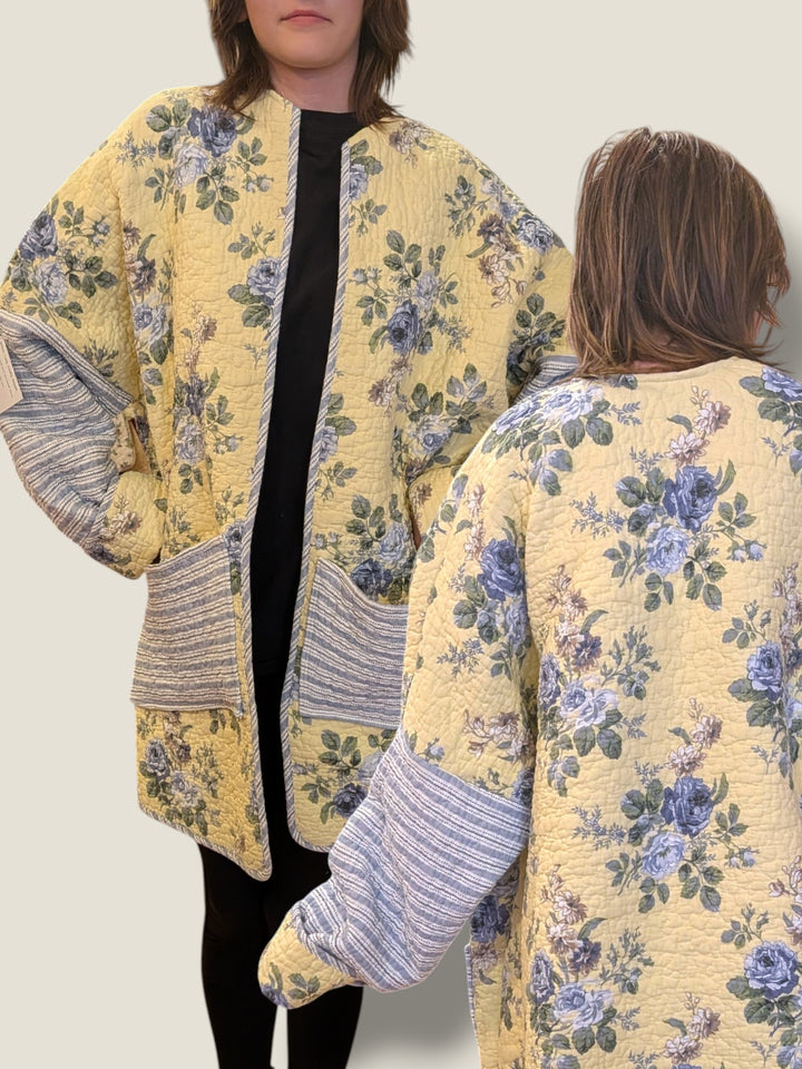 Stitch,  Loop, Create, Repeat, Repurposed Quilt Jackets