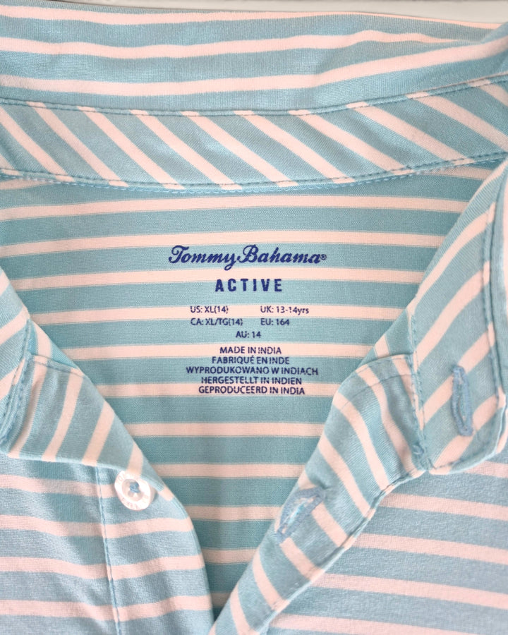 Pre-Loved Tommy Bahama Blue Golf Shirt Boys 13-14Y | Betty’s Marketplace