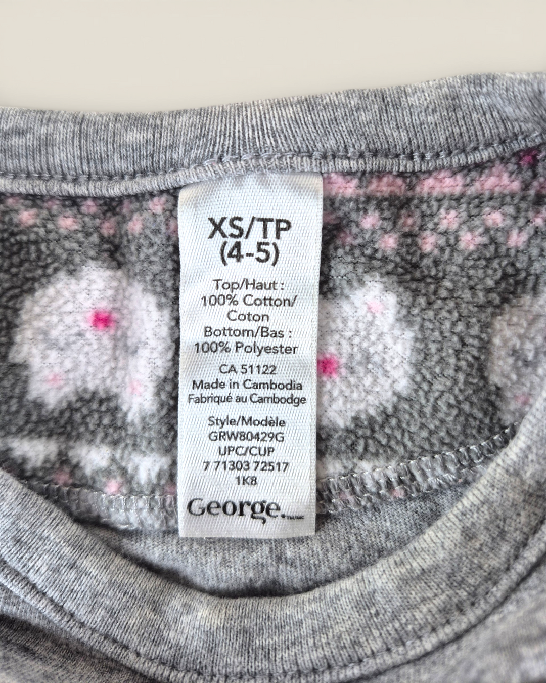 Pre-Loved George Holiday Cat Top Girls 4-5Y | Betty’s Marketplace