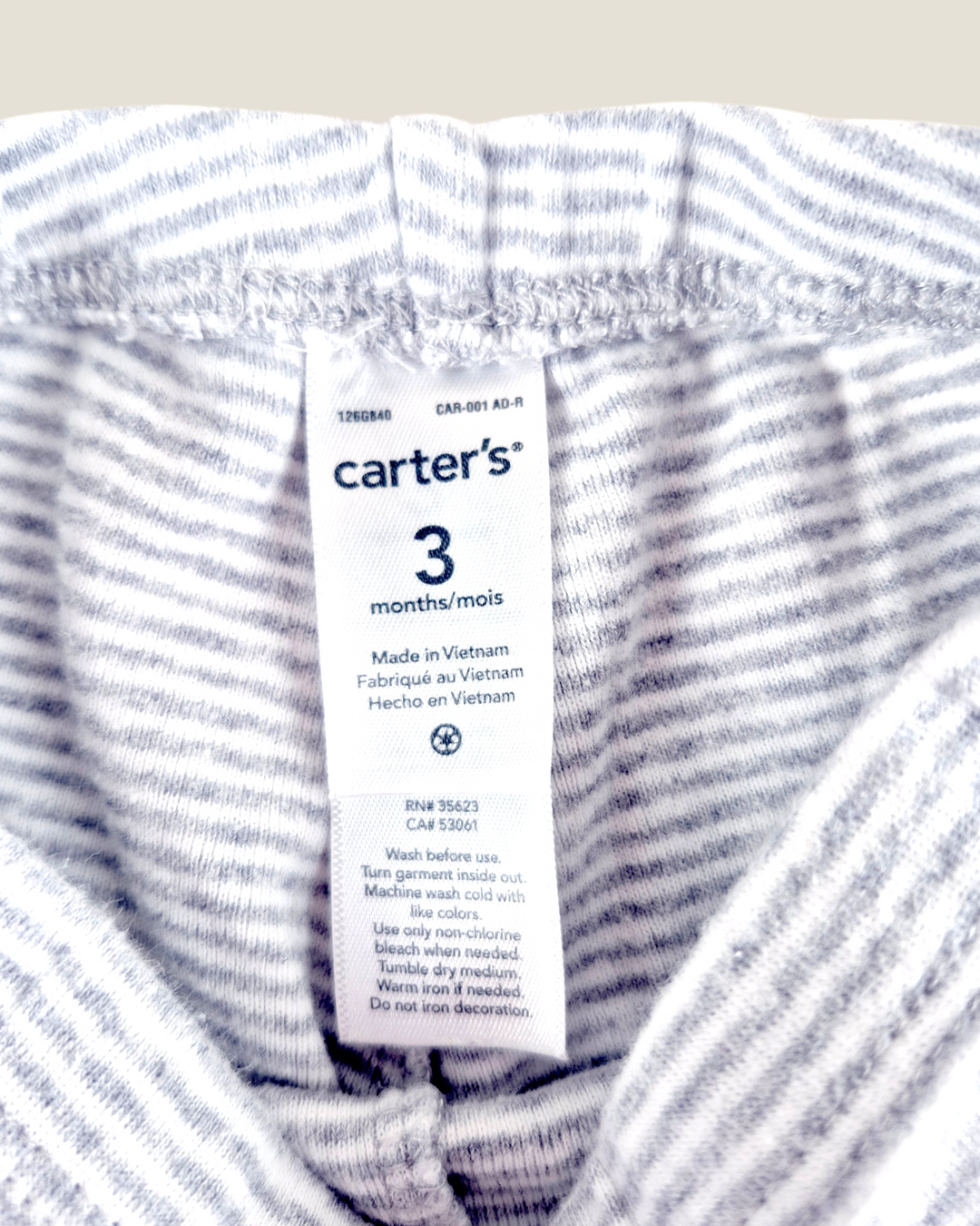 Pre-Loved Carter's Striped Pants Girls 3M | Betty’s Marketplace