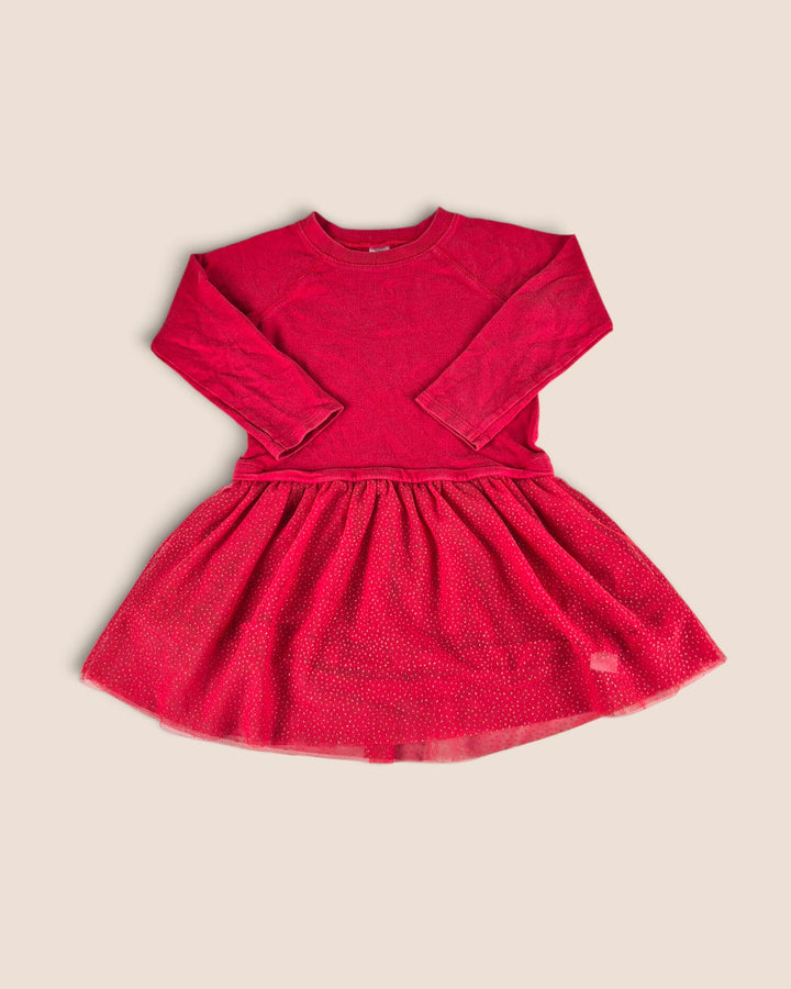 Pre-Loved Carter's Red & Gold Tulle Dress Girls 4Y | Betty’s Marketplace