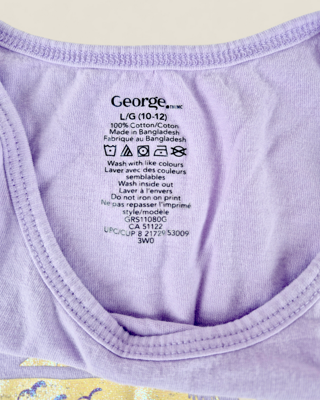 Pre-Loved George Purple "Vacay" Tank Top Girls 10-12Y | Betty’s Marketplace
