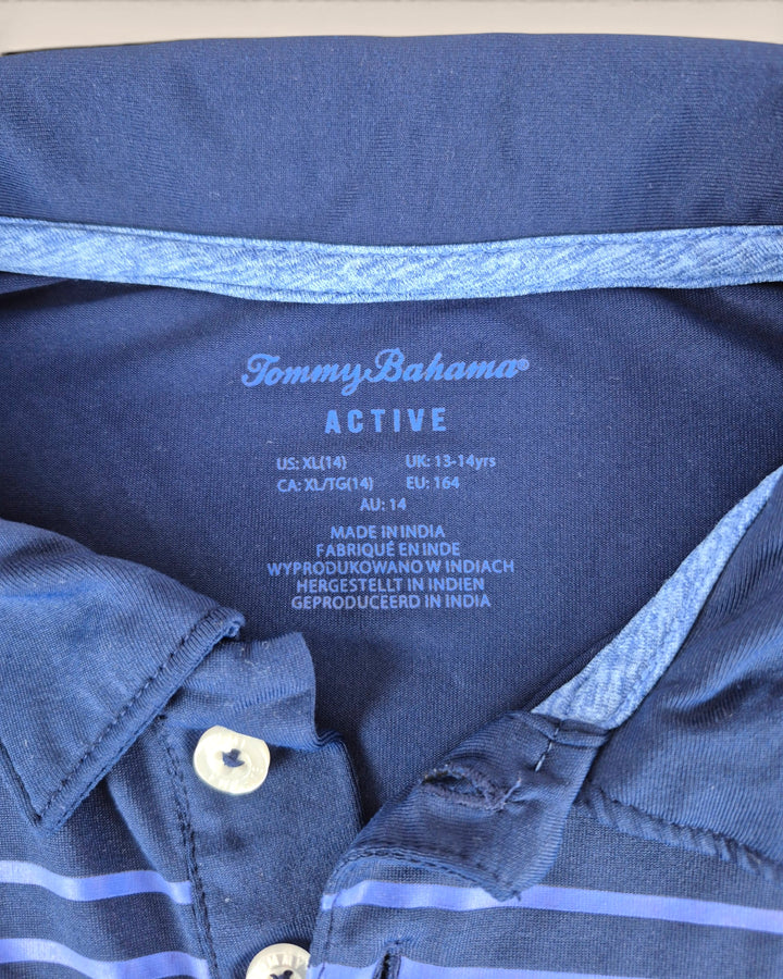Pre-Loved Tommy Bahama Navy Golf Shirt Boys 13-14Y | Betty’s Marketplace