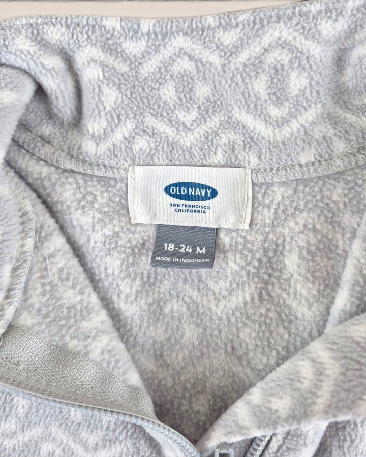Pre-Loved Old Navy Grey Fleece Pullover Sweater Girls 18-24M | Betty’s Marketplace