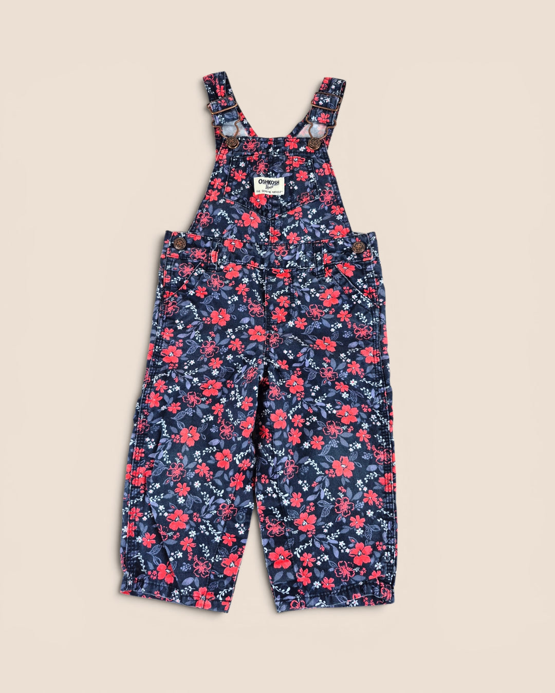 Pre-Loved Oshkosh Floral Overalls Girls 12M | Betty’s Marketplace