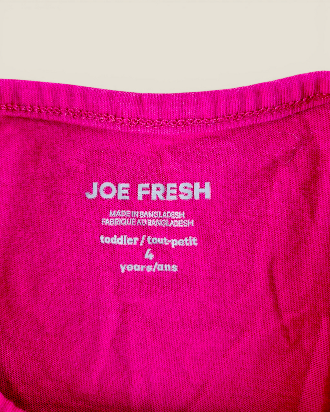 Pre-Loved Joe Fresh Pink Flamingo Top Girls 4Y | Betty’s Marketplace