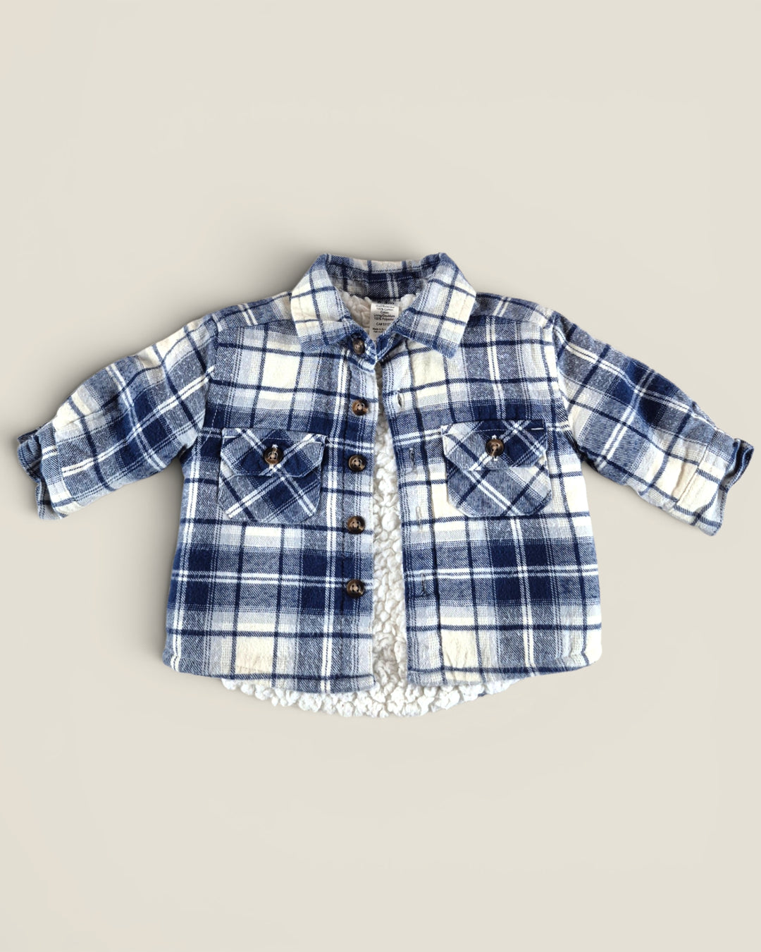 Pre-Loved George Blue Plaid Jacket Boys 0-3M | Betty’s Marketplace