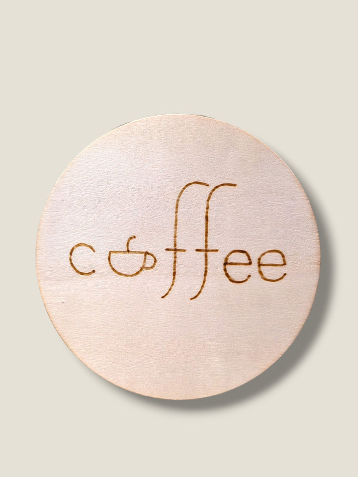 Marked In Wood, Wood Burnt Cork Backed Coasters