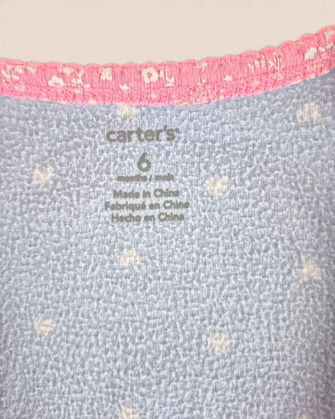 Pre-Loved Carter's Fleece "Little Sister" Footies Girls 6M | Betty’s Marketplace