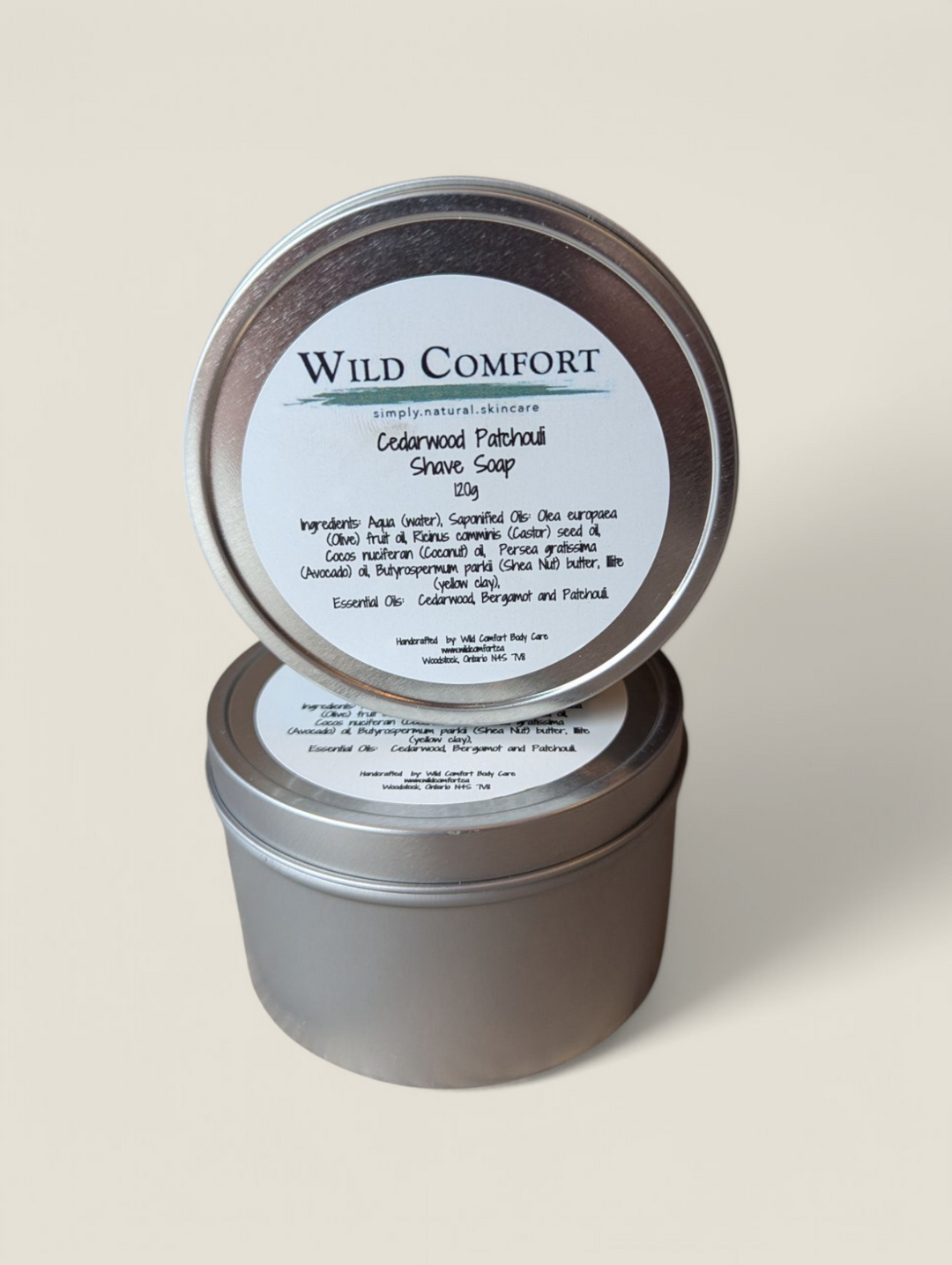 Wild Comfort Body Care, Beard Shave Soap with Tin