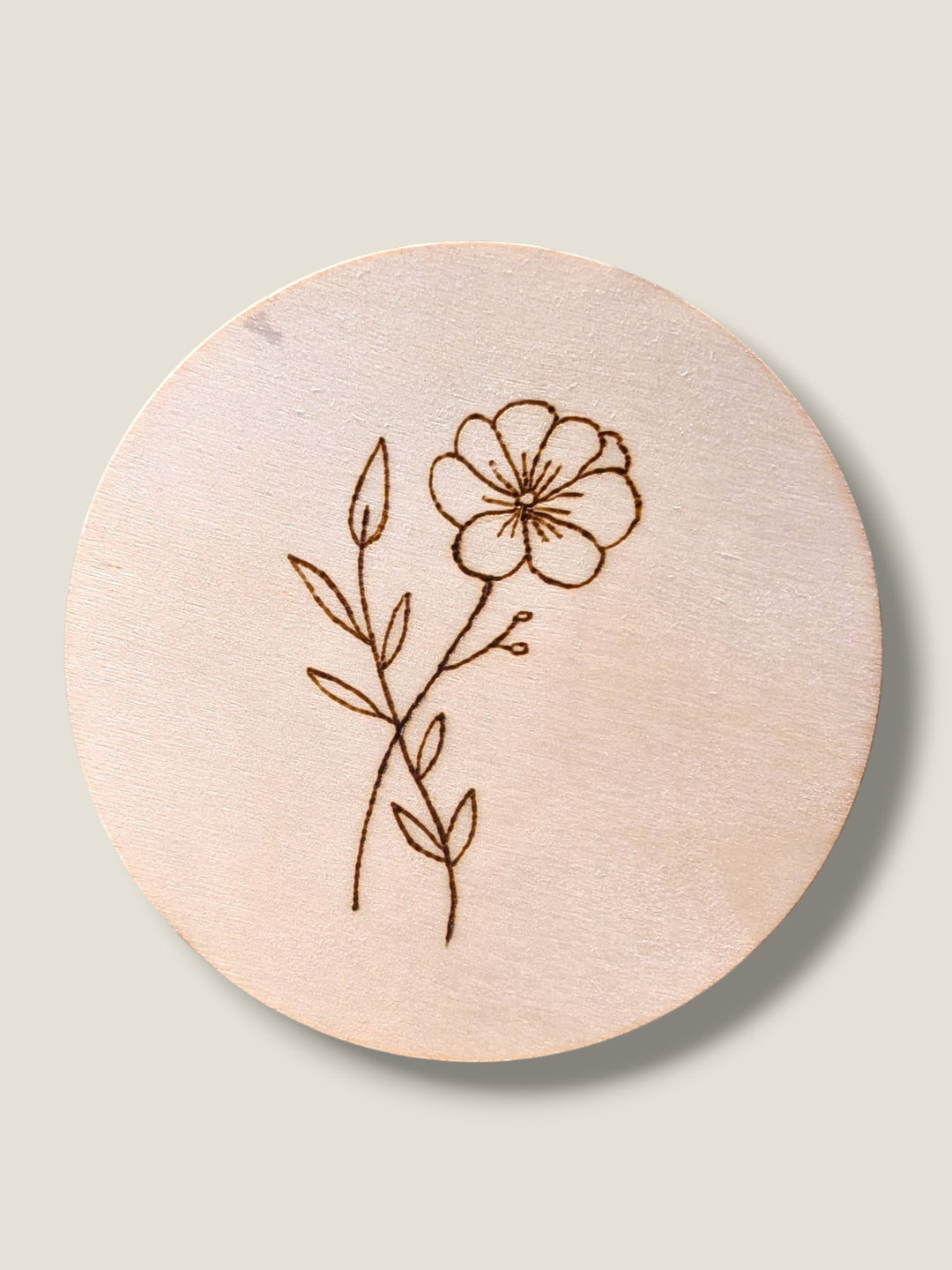 Marked In Wood, Wood Burnt Cork Backed Coasters