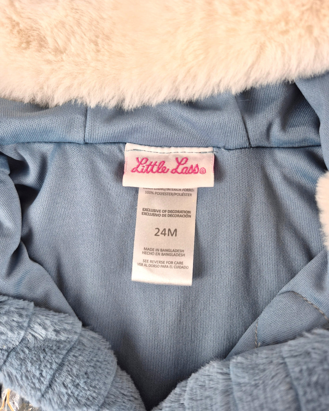 Pre-Loved Little Lass Soft Blue Hooded Vest Girls 24M | Betty’s Marketplace