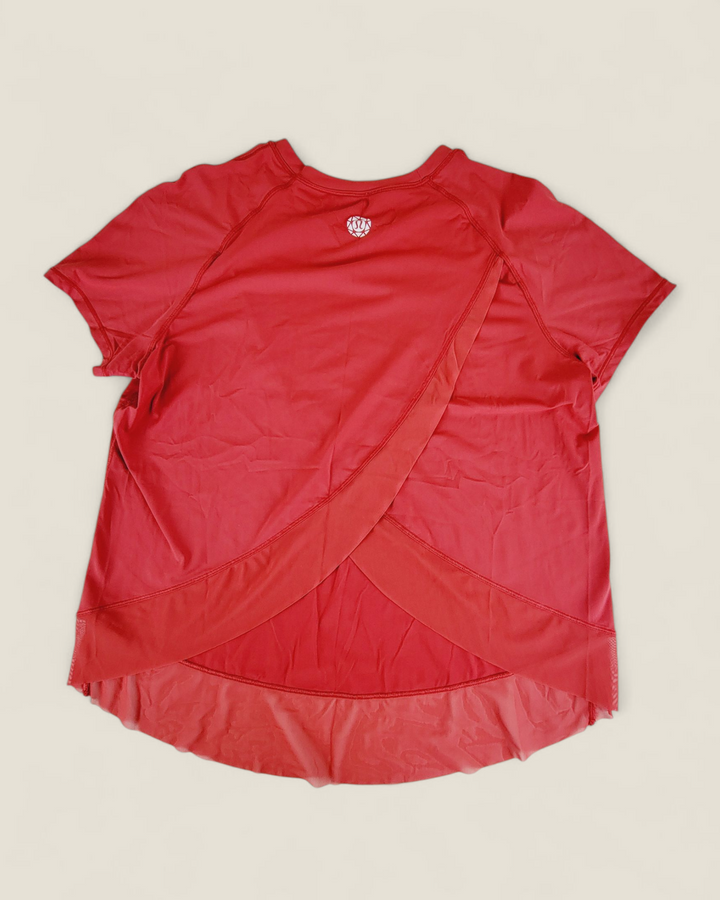 LULULEMON CORAL ACTIVE TEE LADIES MEDIUM PRE-LOVED