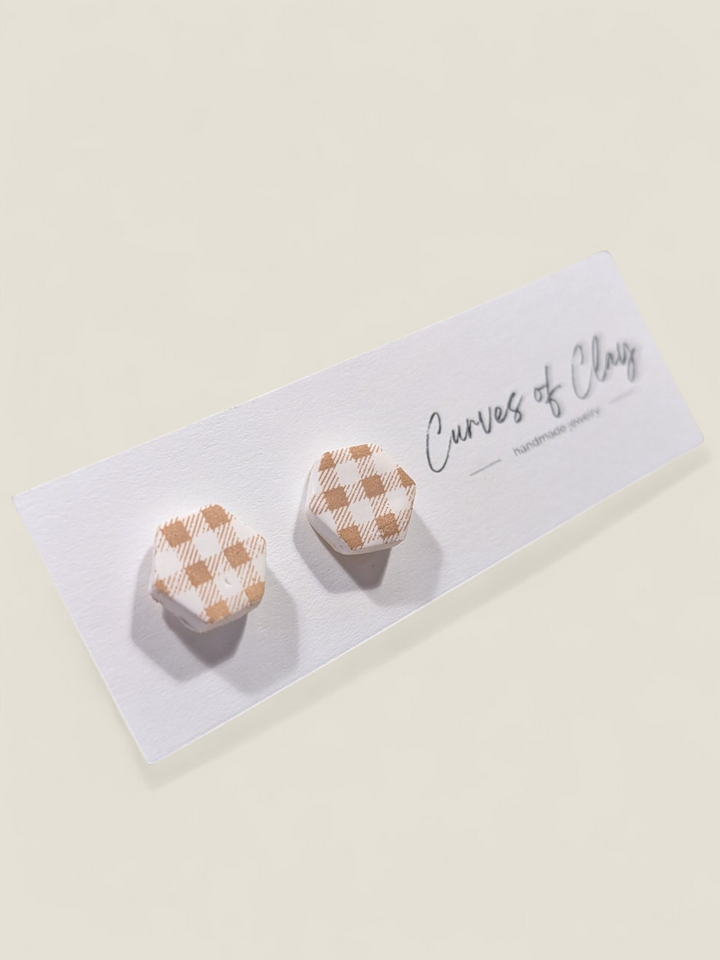 Curves of Clay, Autumn and Halloween Stud Earrings