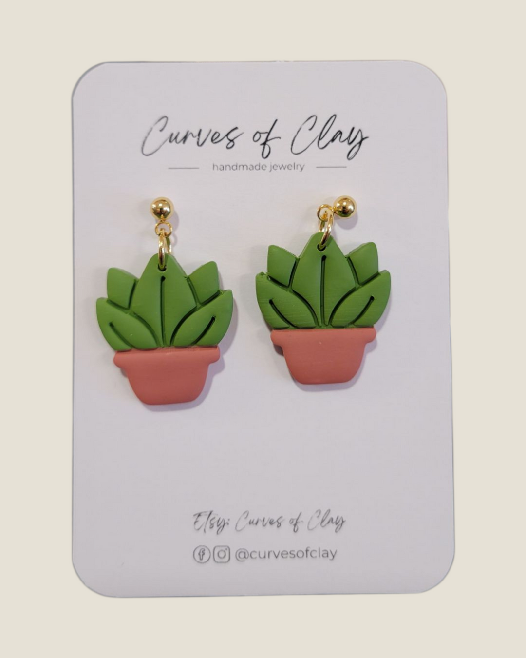 Curves of Clay, Everyday Dangle Earrings