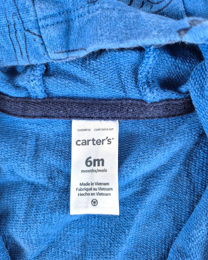 Pre-Loved Carter's Blue Dinosaur Hooded Sleeper 6M | Betty’s Marketplace