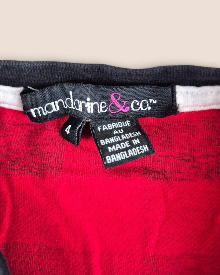 Pre-Loved Mandarine & Co Buffalo Plaid Top Girls 4Y Play Condition | Betty’s Marketplace