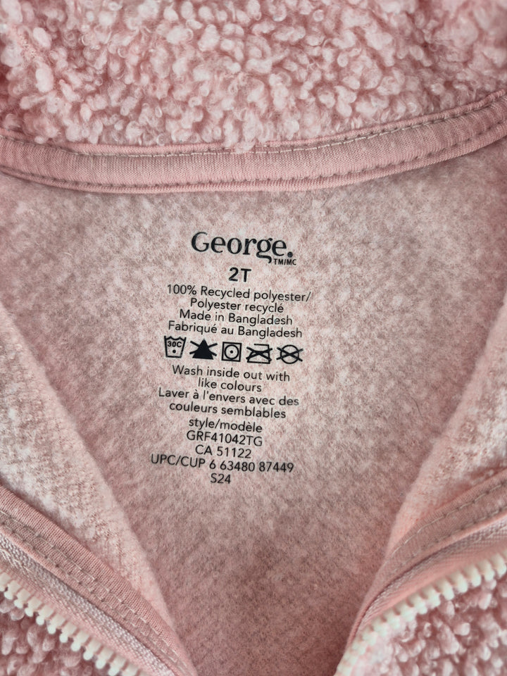 Pre-Loved George Pink Plush Sweater Girls 2Y | Betty’s Marketplace
