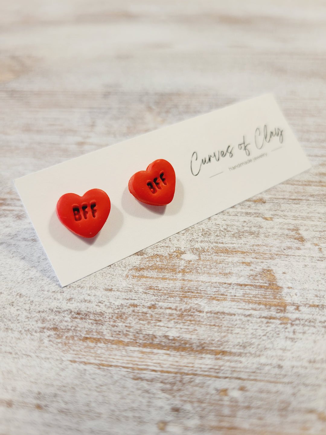 Curves of Clay, Valentine & Love Inspired Stud Earrings