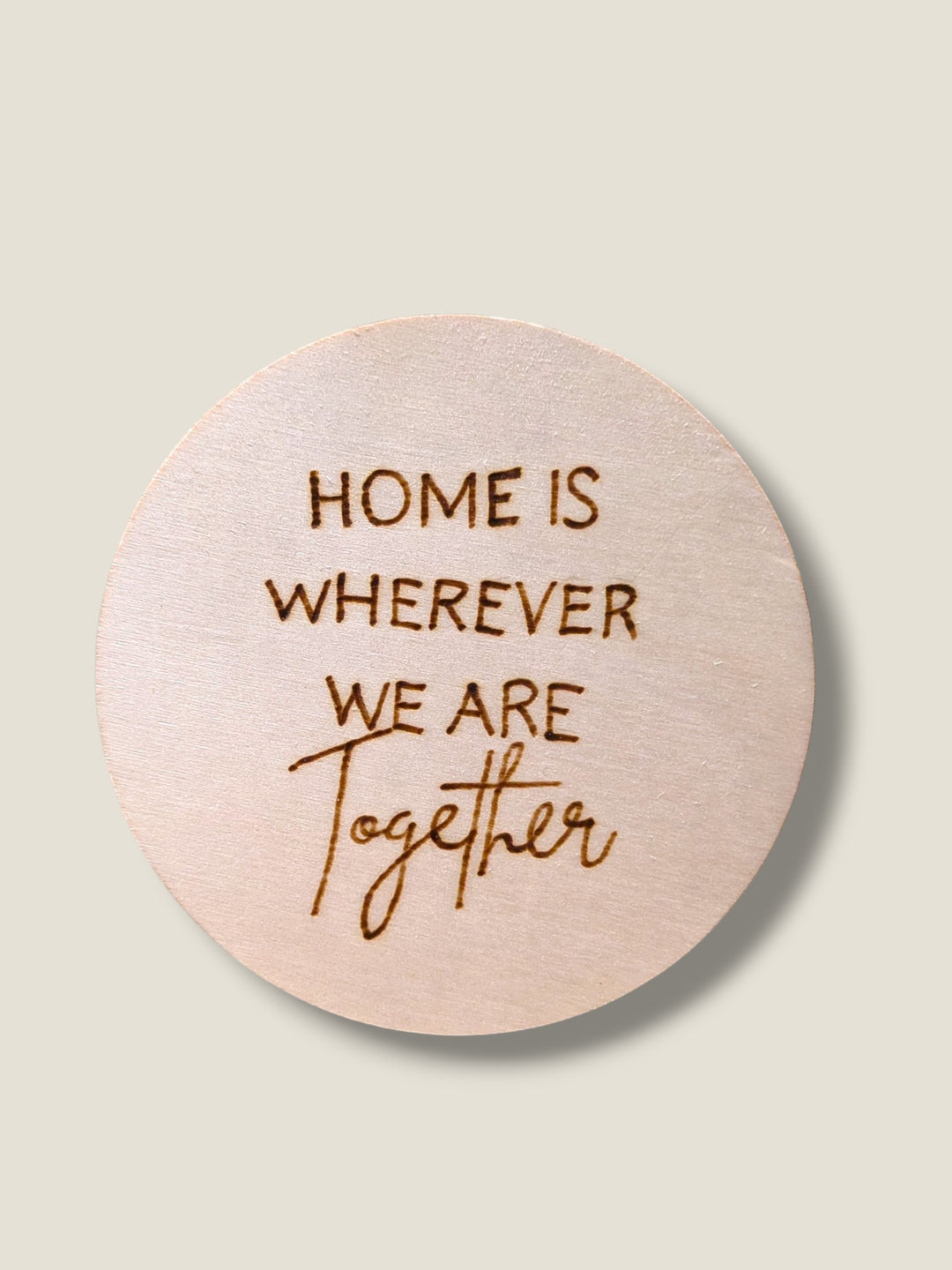 Marked In Wood, Wood Burnt Cork Backed Coasters
