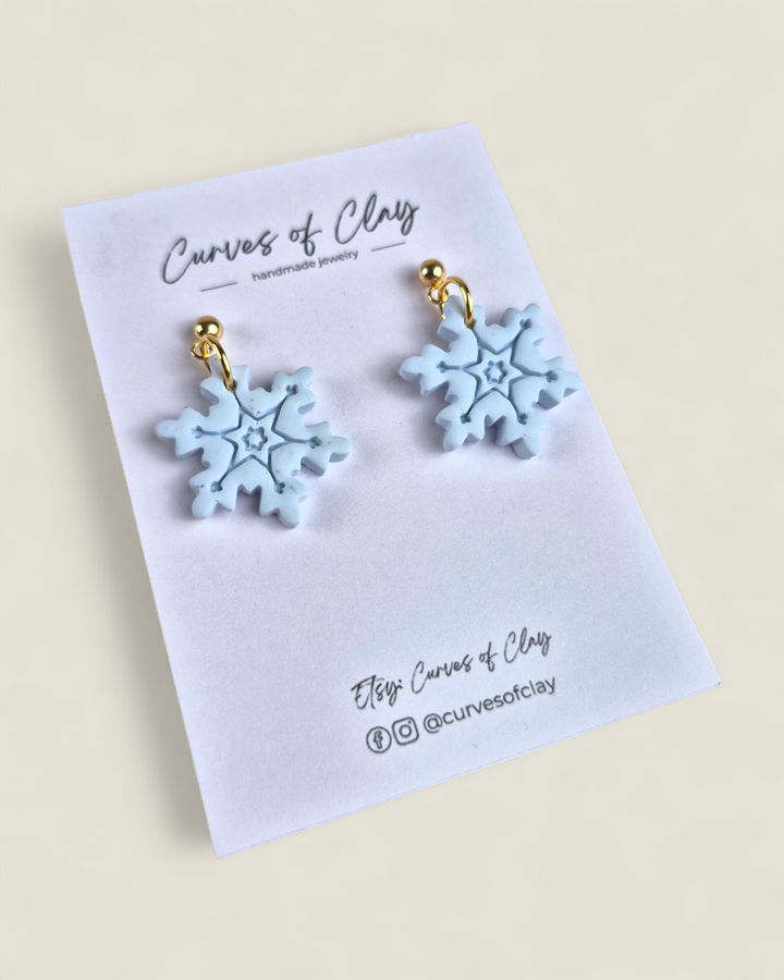 Curves of Clay, Holiday Dangle Earrings