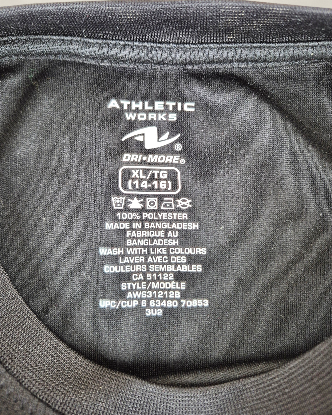 Pre-Loved Athletic Works Black Tee 14-16Y | Betty’s Marketplace