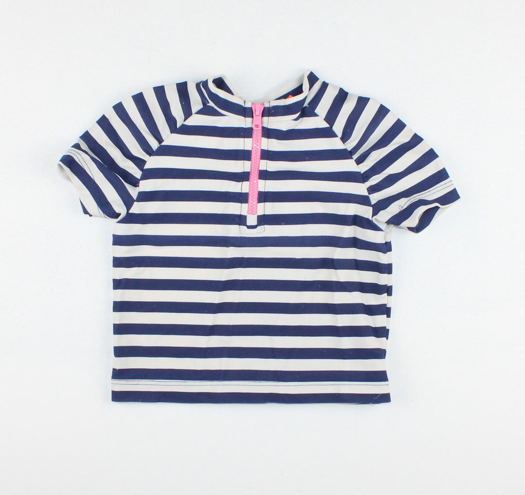 JOE FRESH NAVY STRIPED SWIM TOP 12M PRE-LOVED