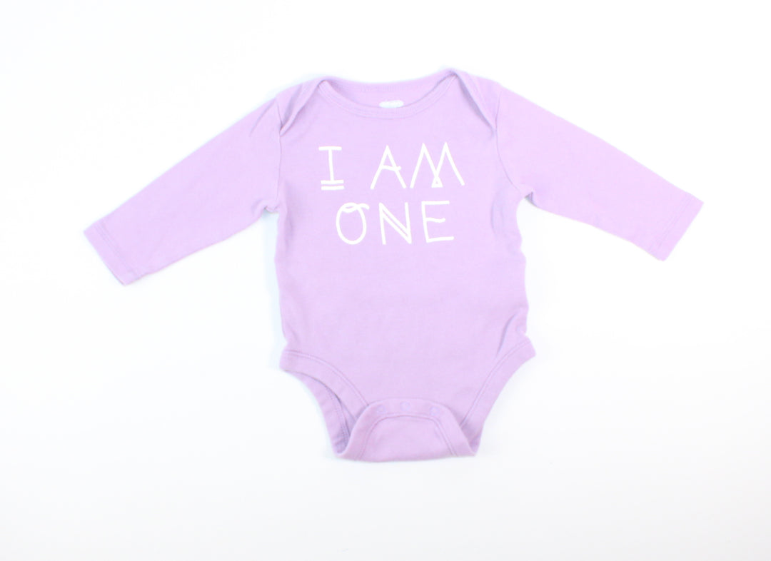 OLD NAVY PURPLE ONESIE 3-6M PRE-LOVED